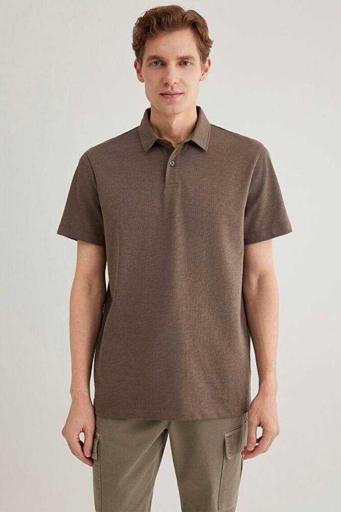 Erkek Polo Tişört 0612556-70376 Kahve 