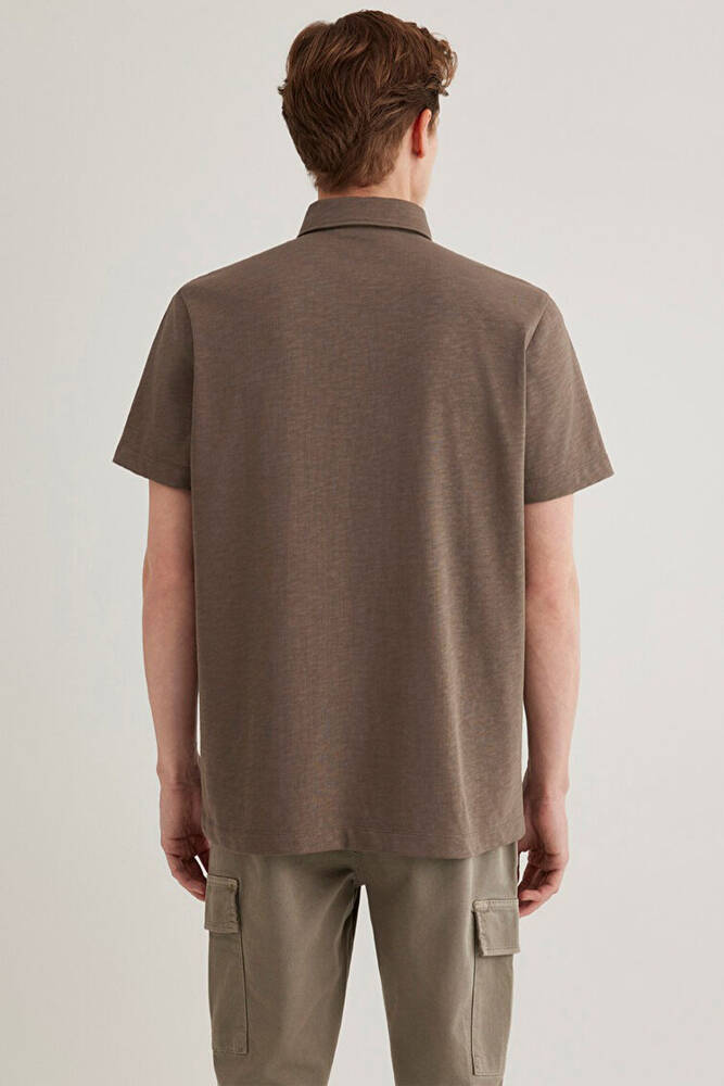 Erkek Polo Tişört 0612556-70376 Kahve 