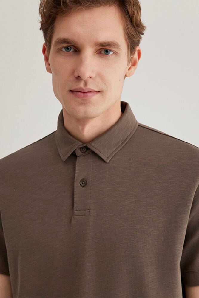 Erkek Polo Tişört 0612556-70376 Kahve 