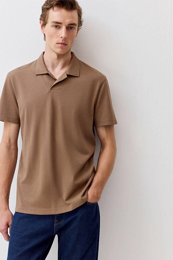 Erkek Polo Tişört 0612888-70378 Kahve 