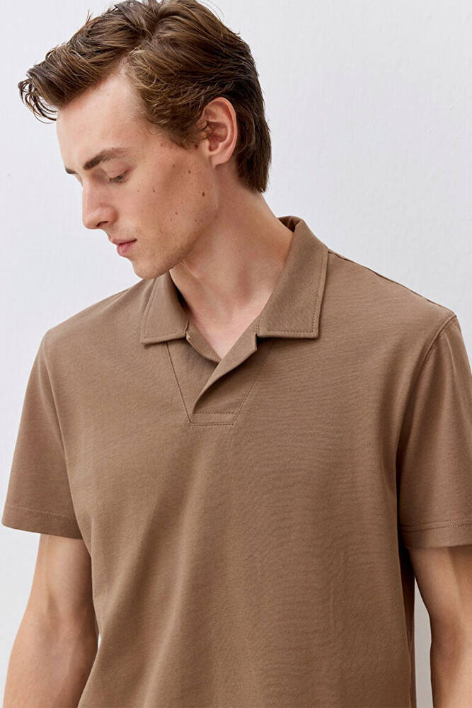 Erkek Polo Tişört 0612888-70378 Kahve 