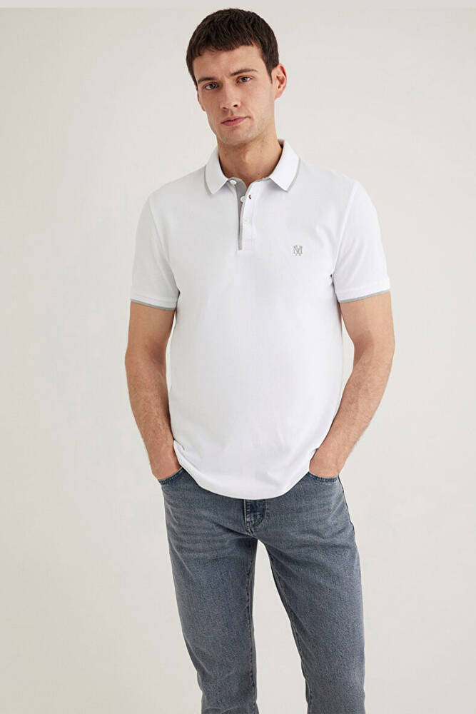 Erkek Polo Tişört 062373-27879 Beyaz 