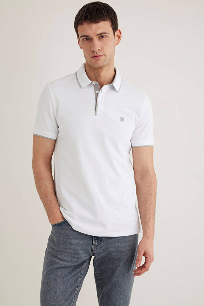 Erkek Polo Tişört 062373-27879 Beyaz 