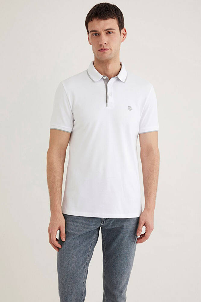 Erkek Polo Tişört 062373-27879 Beyaz 