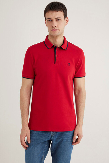 Erkek Polo Tişört 062373-28441 Kırmızı - Thumbnail