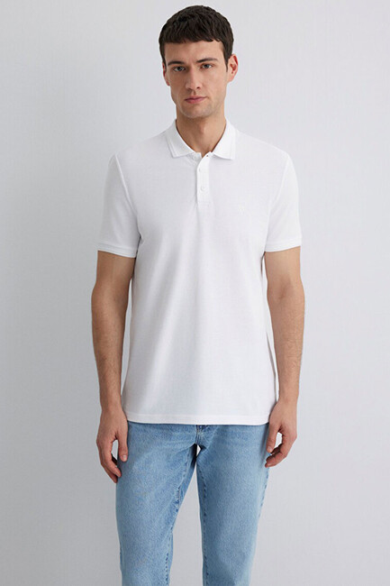 Erkek Polo Tshırt 064946-27879 Beyaz - Thumbnail