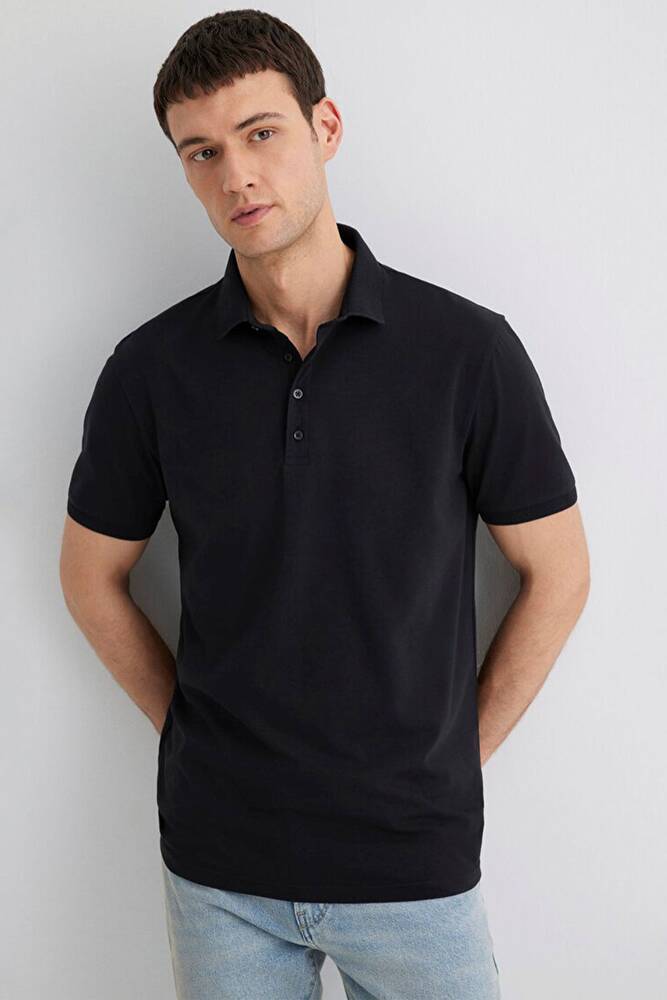 Erkek Polo Yaka Tişört 0612011-900 Siyah 