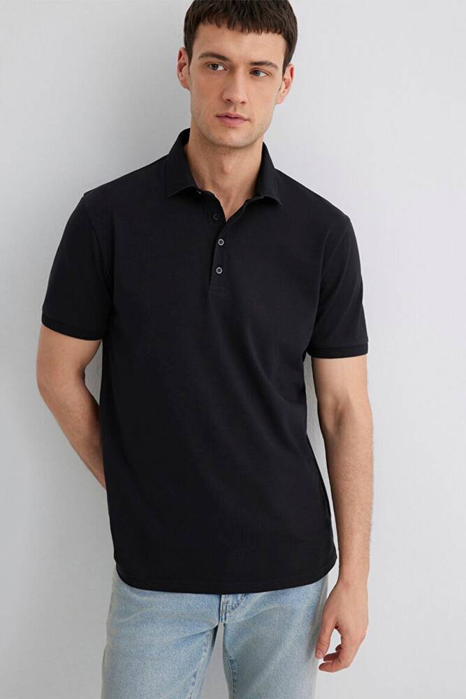 Erkek Polo Yaka Tişört 0612011-900 Siyah 