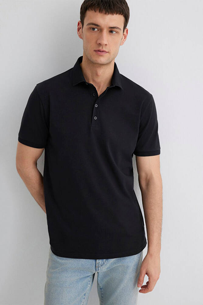 Erkek Polo Yaka Tişört 0612011-900 Siyah 