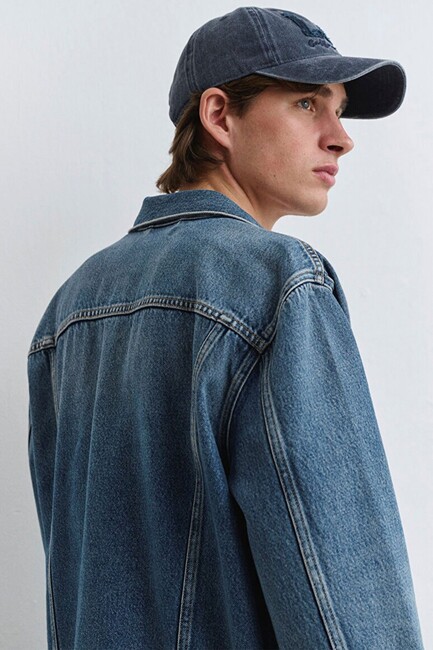 Erkek Ray Classic Denim Ceket 0110273-89412 Mavi - Thumbnail