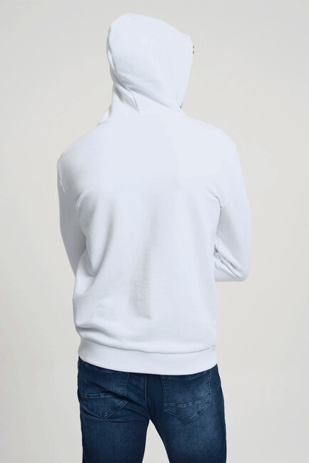 Erkek Regular Fit Sweatshirt LF2034046 Beyaz - Thumbnail