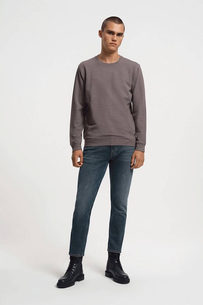 Erkek Regular Fit Sweatshirt LF2034193 Kahverengi 