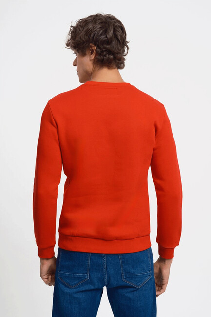 Erkek Regular Fit Sweatshirt LF2034268 Kırmızı - Thumbnail