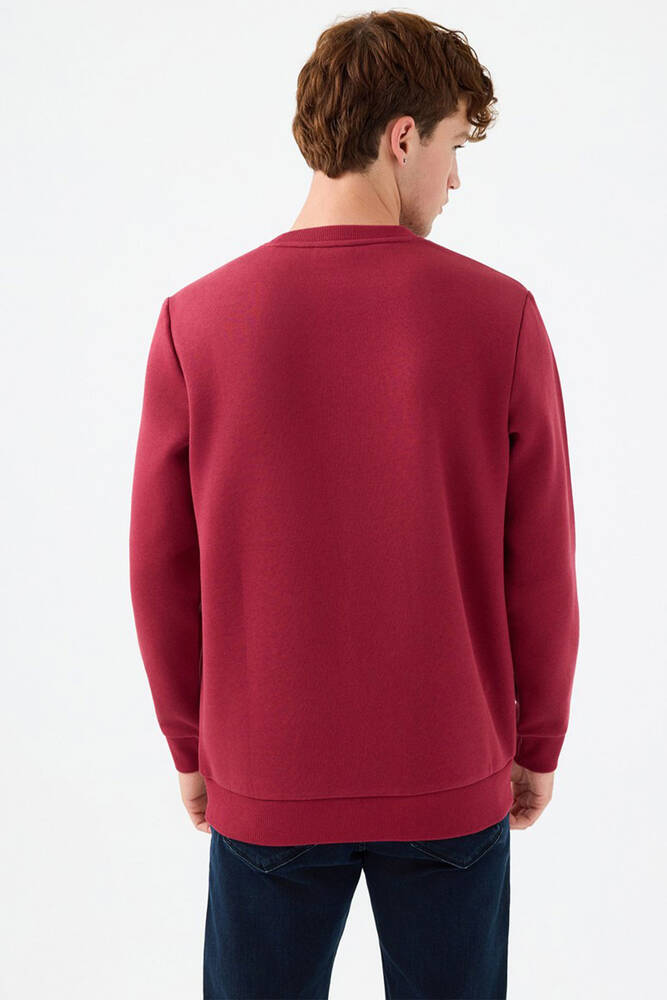 Erkek Regular Fit Sweatshirt LF2034268 Kırmızı 