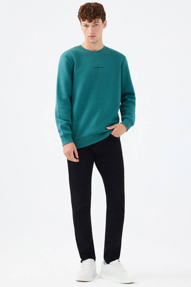 Erkek Regular Fit Sweatshirt LF2034268 Mavi 