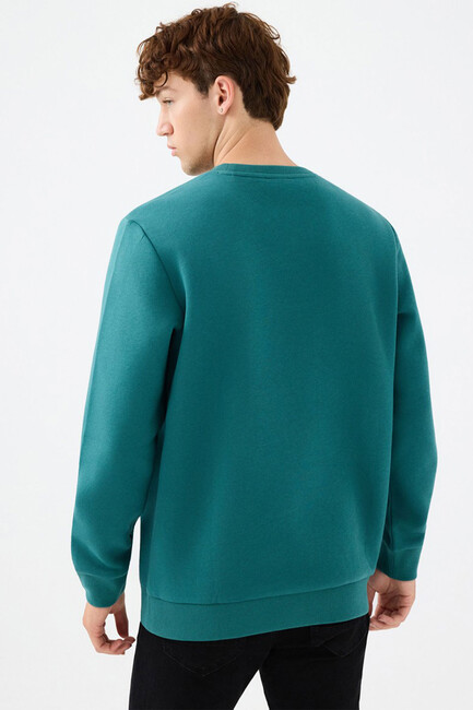 Erkek Regular Fit Sweatshirt LF2034268 Mavi - Thumbnail