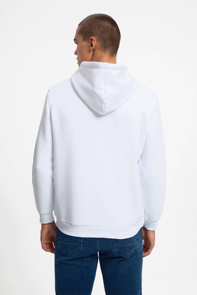 Erkek Regular Fit Sweatshirt LF2034269 Beyaz 