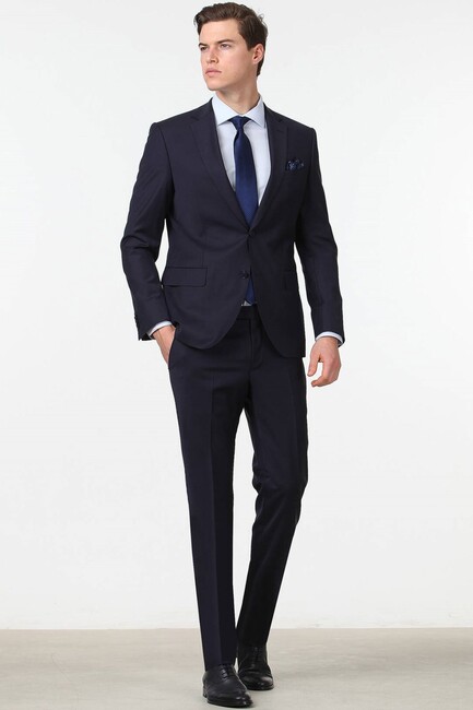Erkek Reguler Fit Takım Elbise 10110248 Lacivert - Thumbnail