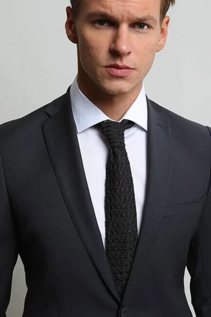 Erkek Slim Fit Takım Elbise 10120346 Siyah - Thumbnail