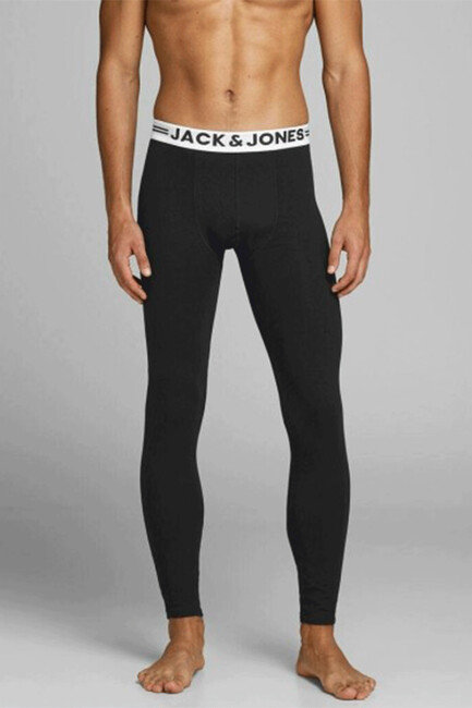 Jack & Jones Erkek Solıd Long Boxer 12160792 Siyah - Thumbnail