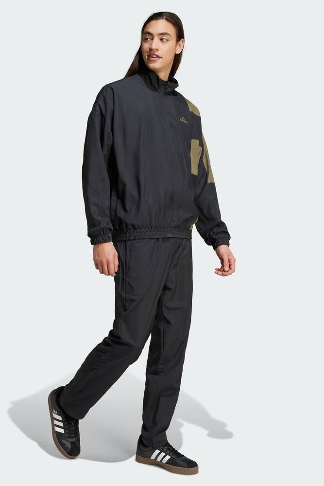 Erkek Sportswear Colorblock Eşofman Takımı IP1613 Siyah 