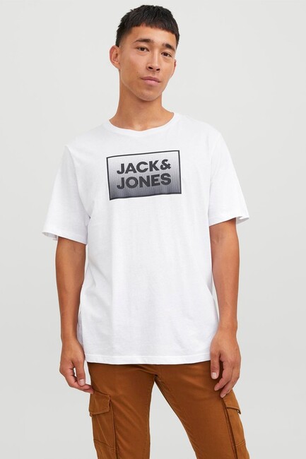 Jack & Jones - Erkek Steel Tişört 12249331 Beyaz 