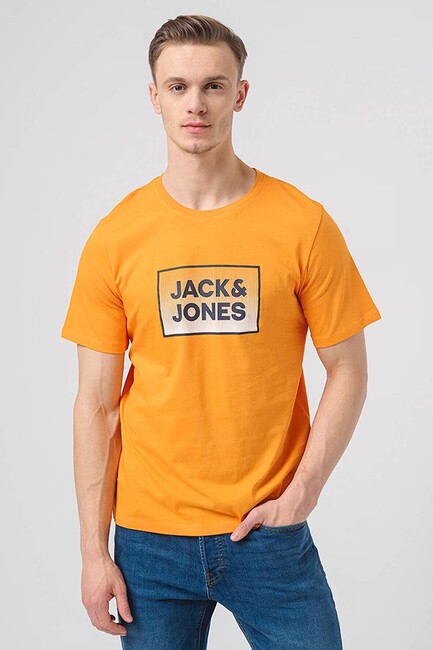 Jack & Jones - Erkek Steel Tişört 12249331 Turuncu 