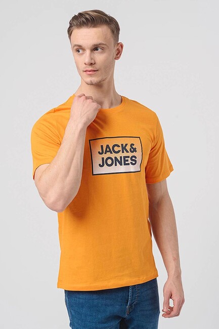Jack & Jones - Erkek Steel Tişört 12249331 Turuncu (1)