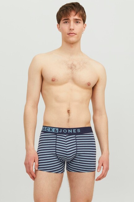 Jack & Jones - Erkek Ston 3 Lü Paket Boxer 12239422 Lacivert 