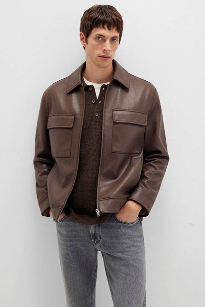 Erkek Süet Ceket 0110648-70221 Kahve 