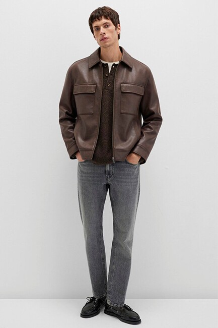 Erkek Süet Ceket 0110648-70221 Kahve (2)