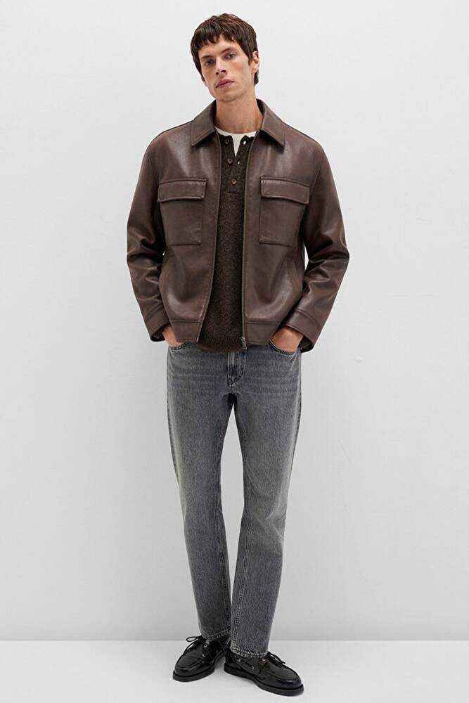 Erkek Süet Ceket 0110648-70221 Kahve 