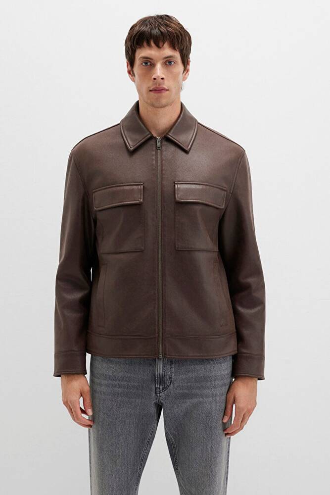 Erkek Süet Ceket 0110648-70221 Kahve 