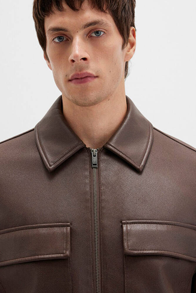 Erkek Süet Ceket 0110648-70221 Kahve 