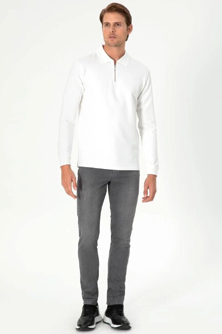 Erkek Sweat 000-2044920 Ekru - Thumbnail