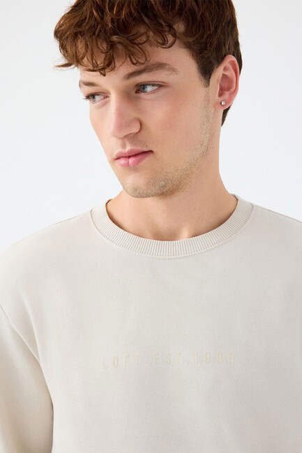 Erkek Sweat LF2037100 Bej - Thumbnail