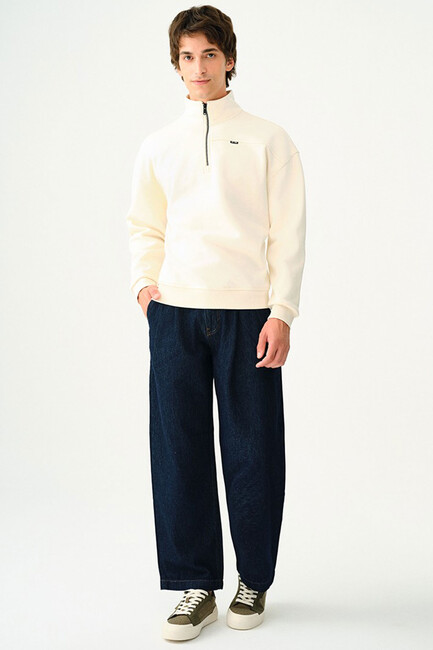 Erkek Sweat LF2037226 Ekru - Thumbnail