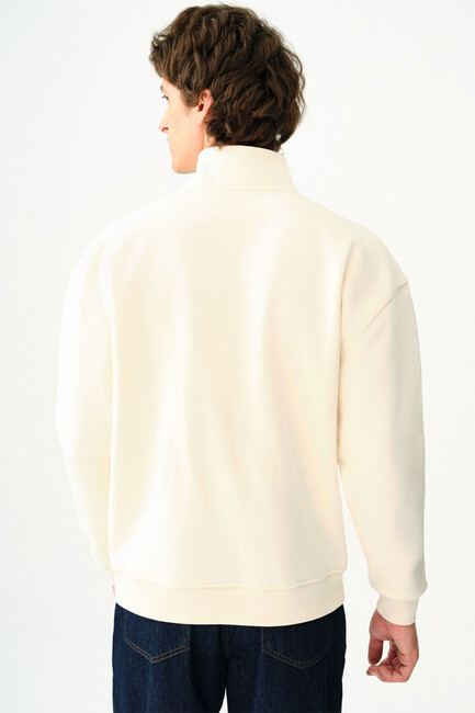 Erkek Sweat LF2037226 Ekru - Thumbnail