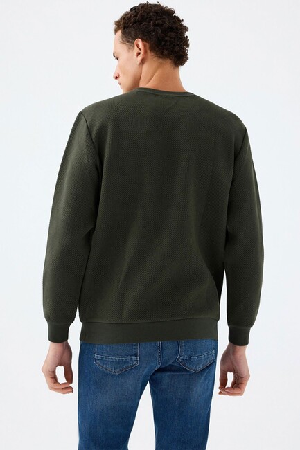 Erkek Sweat LF2040993 Haki - Thumbnail