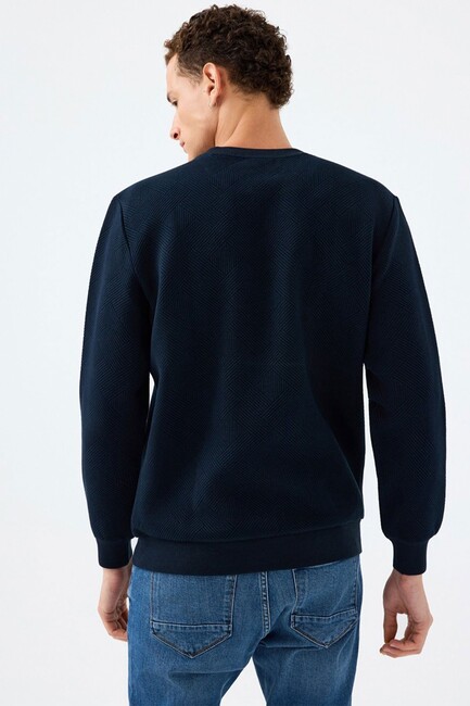 Erkek Sweat LF2040993 Lacivert - Thumbnail