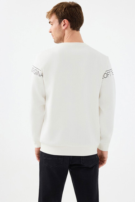 Erkek Sweat LF2041075 Ekru - Thumbnail