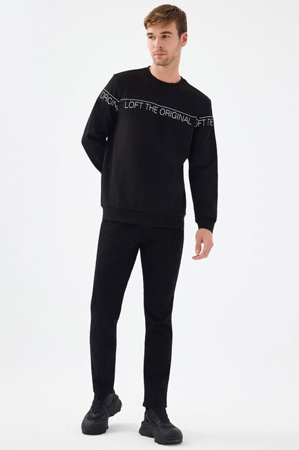 Erkek Sweat LF2041075 Siyah - Thumbnail