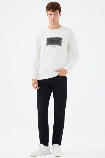 Erkek Sweat LF2041079 Ekru - Thumbnail