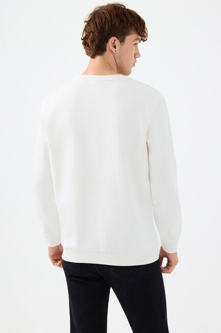 Erkek Sweat LF2041079 Ekru - Thumbnail