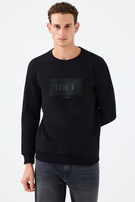 Erkek Sweat LF2041079 Siyah - Thumbnail