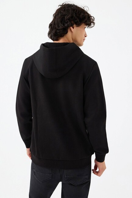 Erkek Sweat LF2041082 Siyah - Thumbnail