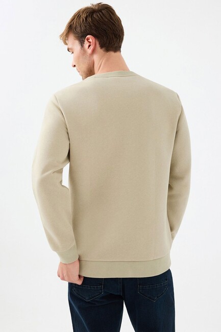 Erkek Sweat LF2041111 Bej - Thumbnail