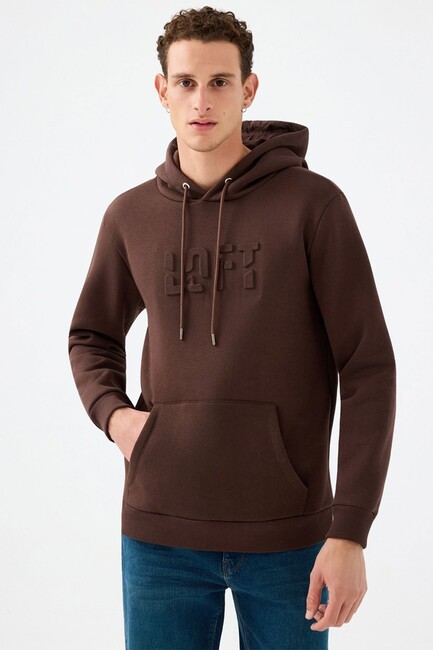 Erkek Sweat LF2041392 Kahve - Thumbnail