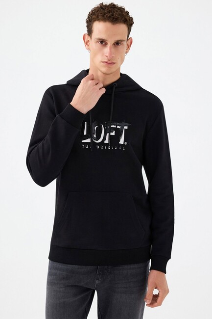 Erkek Sweat LF2041579 Siyah - Thumbnail