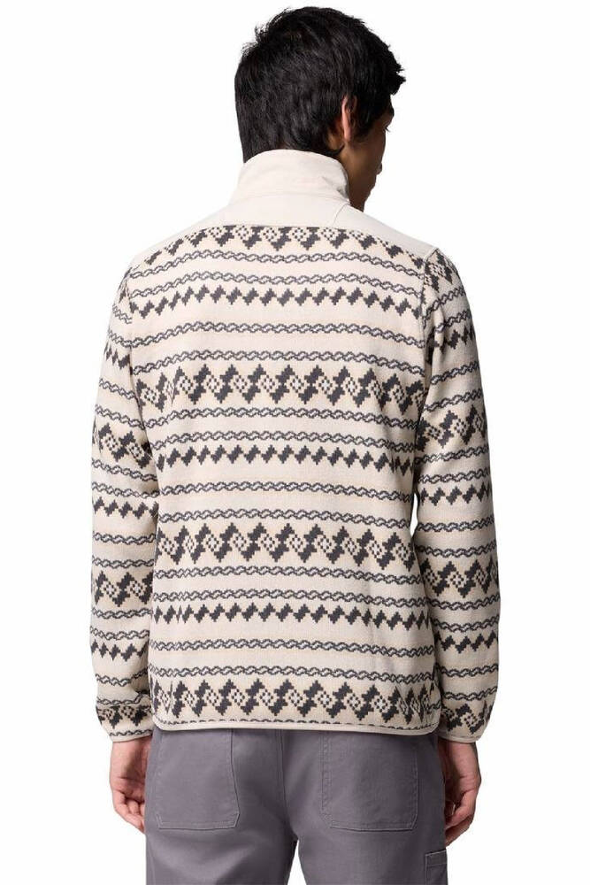 Erkek Sweater Weather Printed Yarım Fermuarlı II Polar Üst AO5809_280 Kahve 